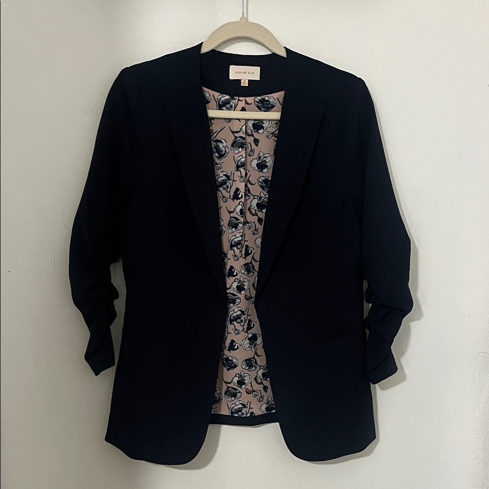 Skies Are Blue Navy Women's Blazer